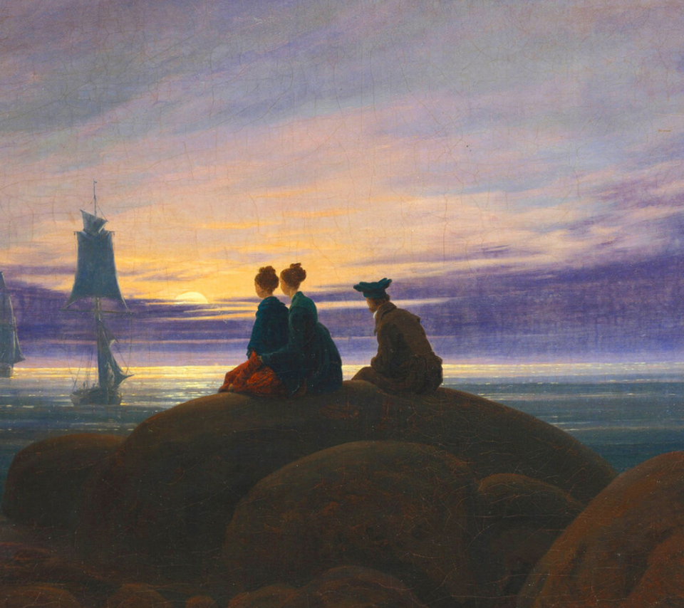 Caspar David Friedrich - Mondaufgang am Meer