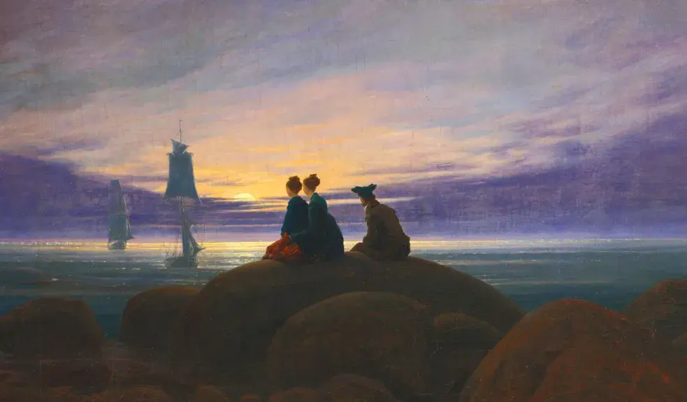 Caspar David Friedrich - Mondaufgang am Meer