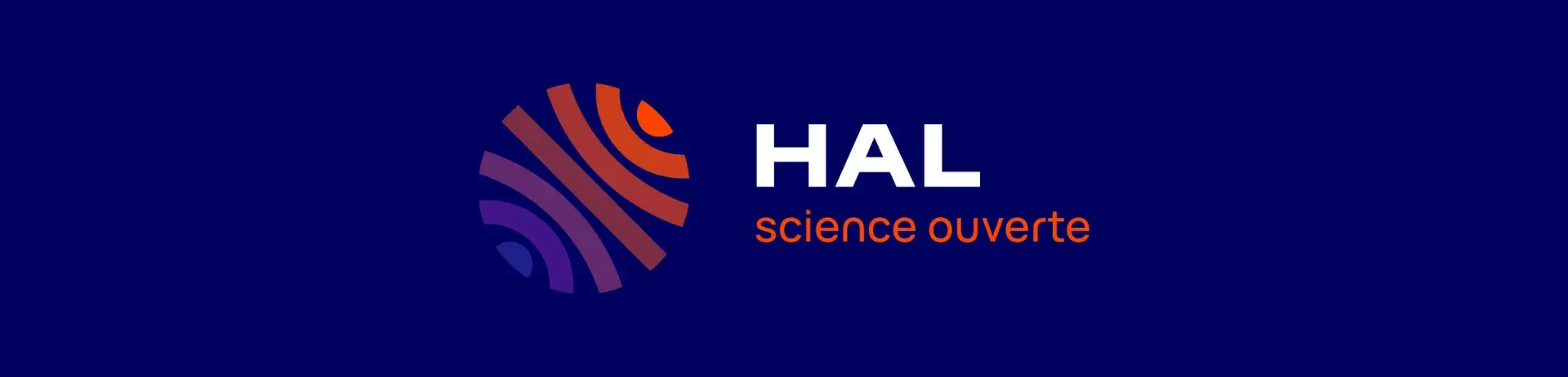 Logo et "HAL science ouverte" sur fond bleu foncé